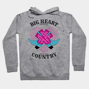 Big Heart Country with Colorful Cowgirl Boots Hoodie